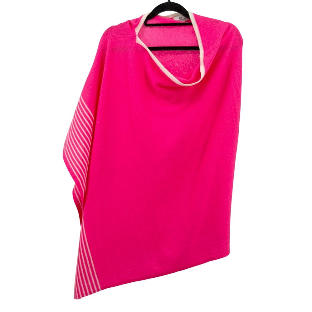 Vineyard Vines Poncho Women Pink Wool Cashmere Blend Knit Wrap M/L Style